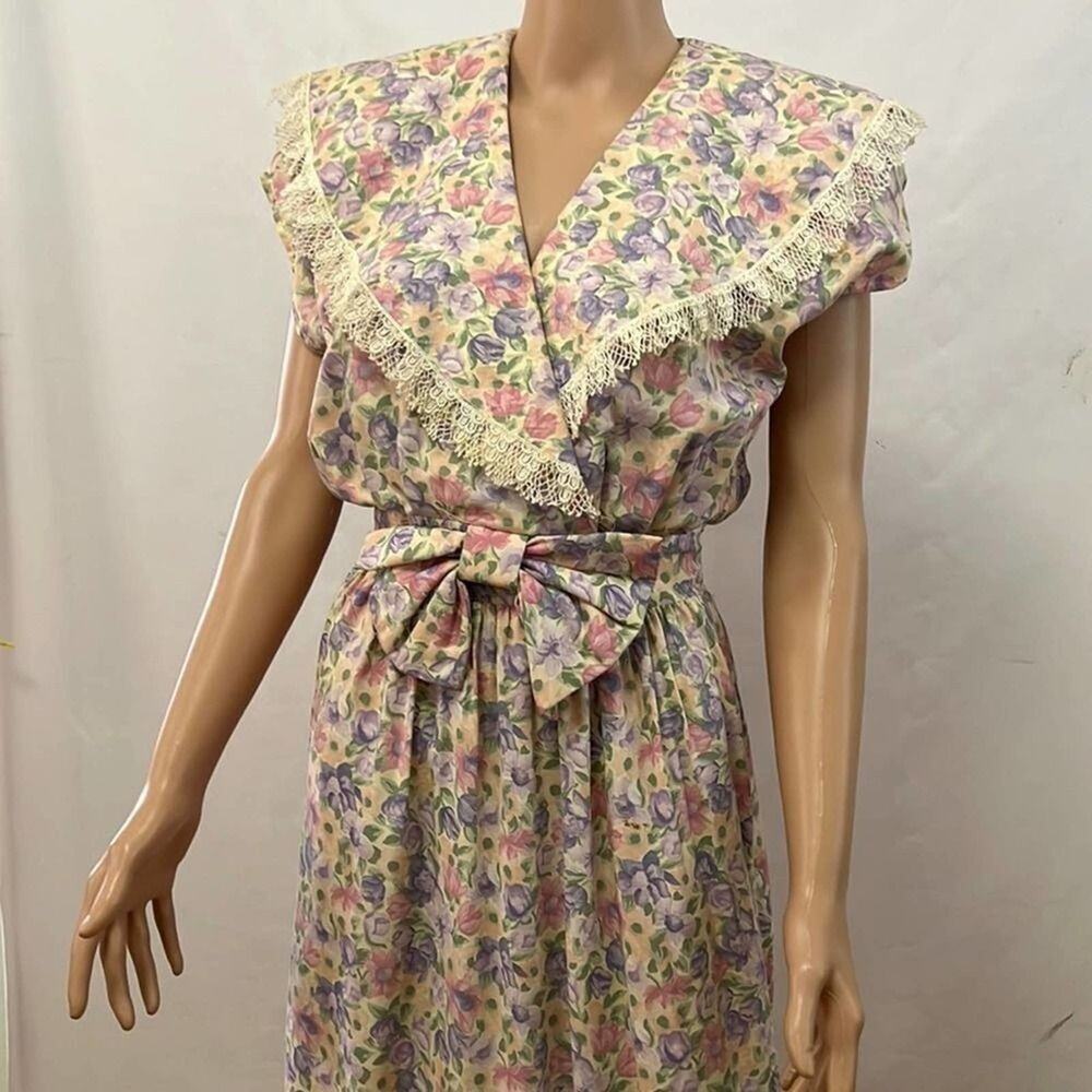 VTG ALL THAT JAZZY 100% RAYON DRESS SIZE 5/6‎ - Picture 2 of 9